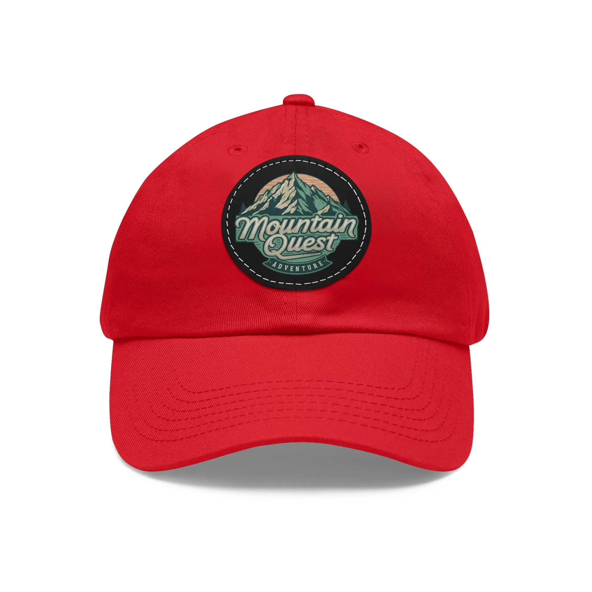 Where Mountains Meet Your Spirit Dad Hat with Leather Patch (Round)  - Korea  - StyleMZ