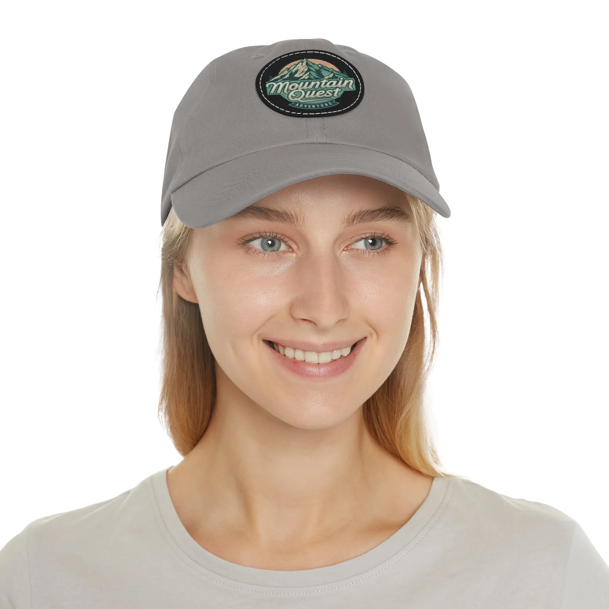 Where Mountains Meet Your Spirit Dad Hat with Leather Patch (Round)  - Korea  - StyleMZ