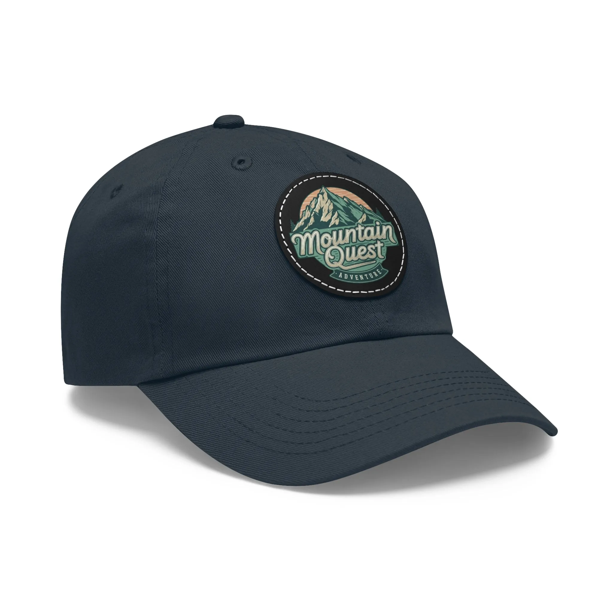 Where Mountains Meet Your Spirit Dad Hat with Leather Patch (Round)  - Korea  - StyleMZ