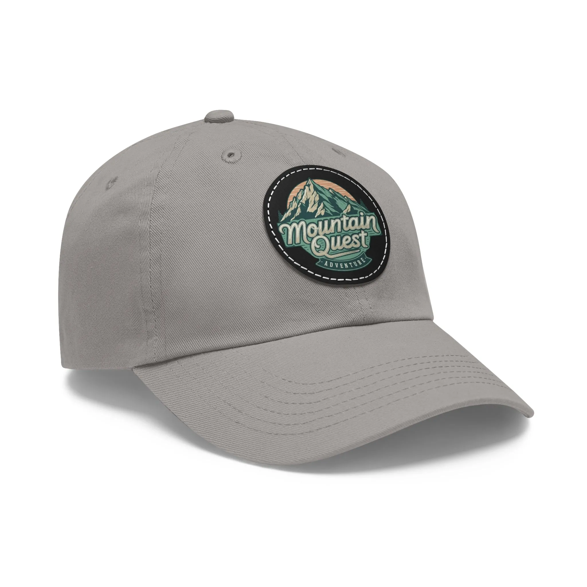Where Mountains Meet Your Spirit Dad Hat with Leather Patch (Round)  - Korea  - StyleMZ