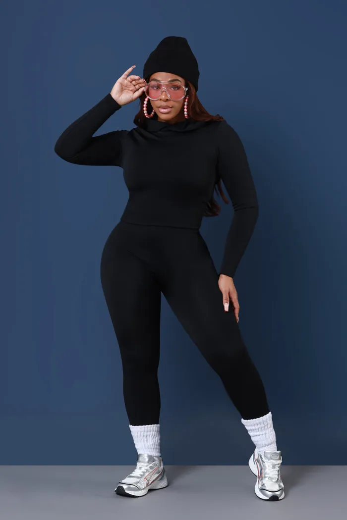 Where The Hood At Classic Fit Knit Beanie - Black