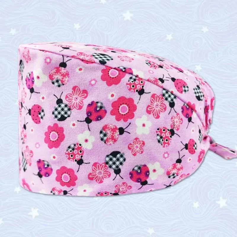Whimsical Wonders Cotton Surgical Caps – Adjustable, Sweat-Absorbent, Breathable Medical Baotou Hats for Nurses, Doctors, and Trendsetters in Vibrant Prints!