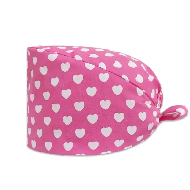 Whimsical Wonders Cotton Surgical Caps – Adjustable, Sweat-Absorbent, Breathable Medical Baotou Hats for Nurses, Doctors, and Trendsetters in Vibrant Prints!