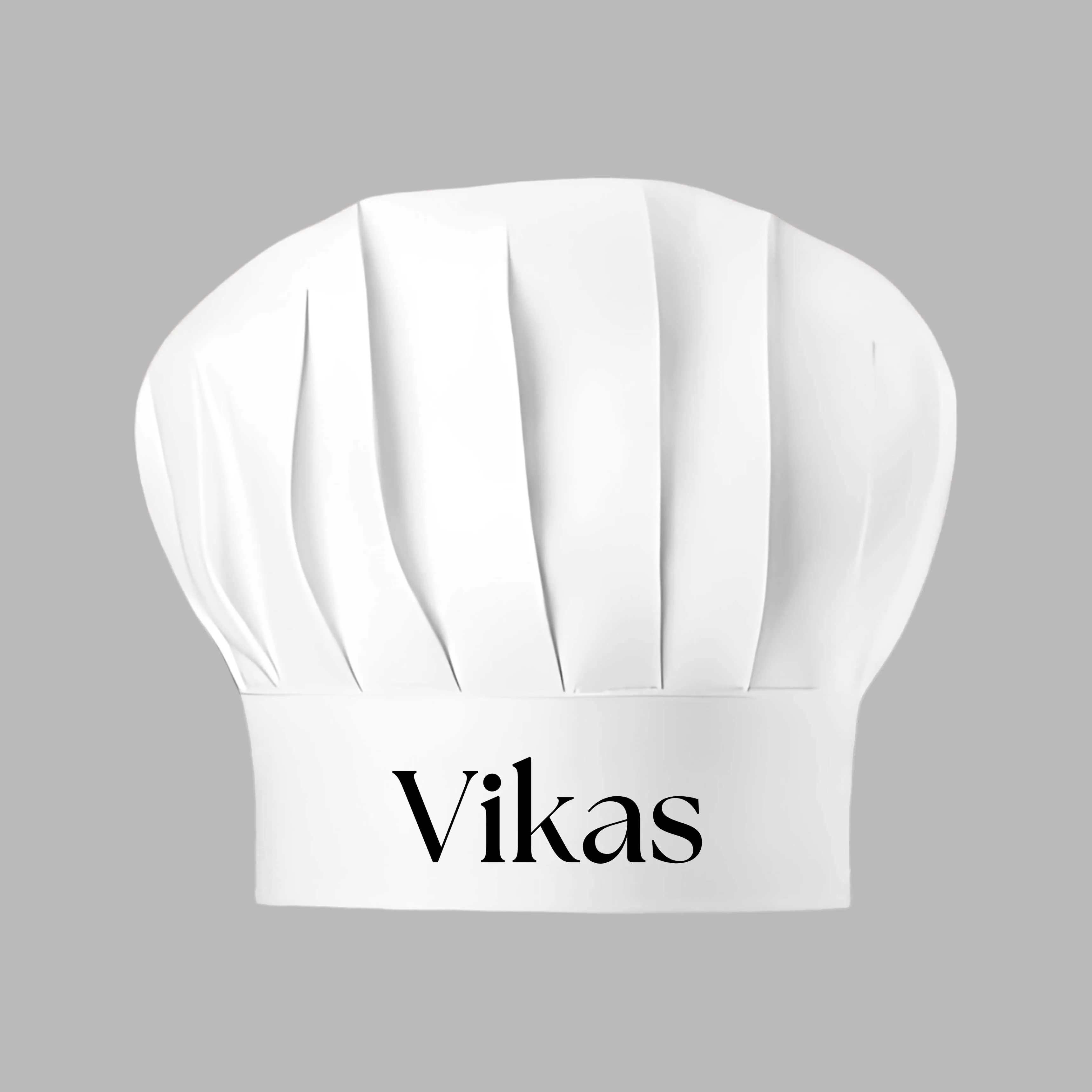 White Chef Hat - Personalize with Your Name