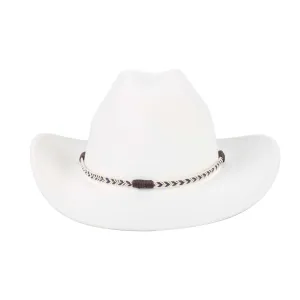 White Western Cowboy Hat for Adults
