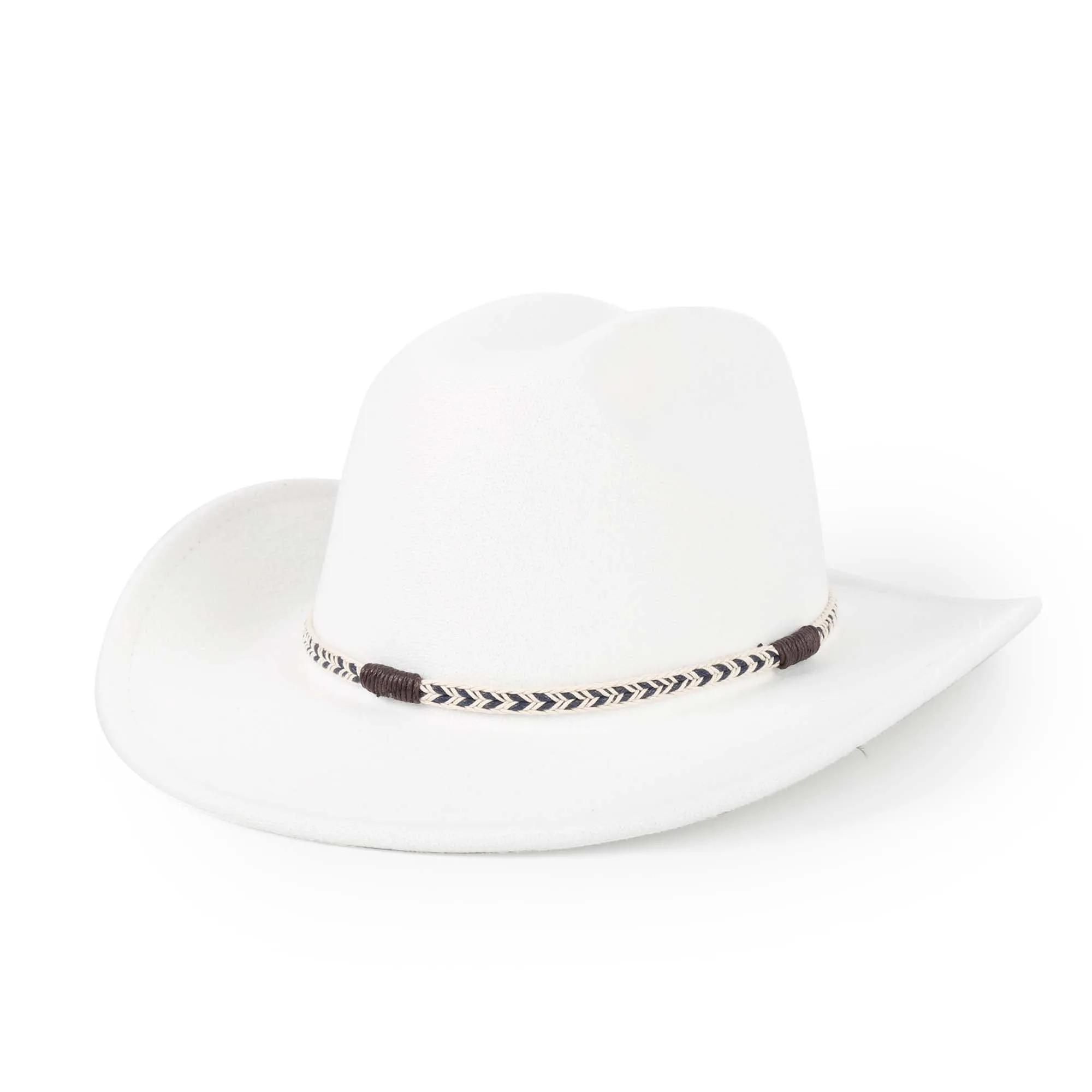 White Western Cowboy Hat for Adults