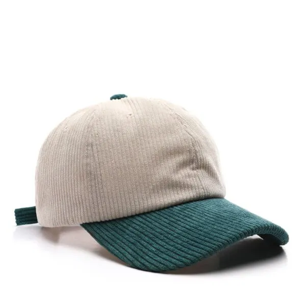 Wholesale Retro Corduroy Peaked Cap Colour Blocking Casual Women Hats