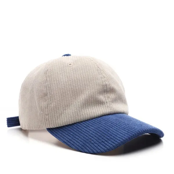 Wholesale Retro Corduroy Peaked Cap Colour Blocking Casual Women Hats