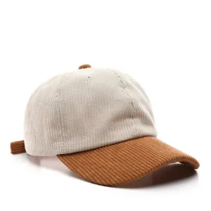 Wholesale Retro Corduroy Peaked Cap Colour Blocking Casual Women Hats