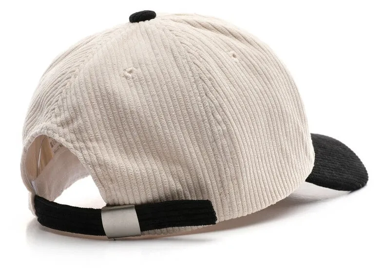 Wholesale Retro Corduroy Peaked Cap Colour Blocking Casual Women Hats
