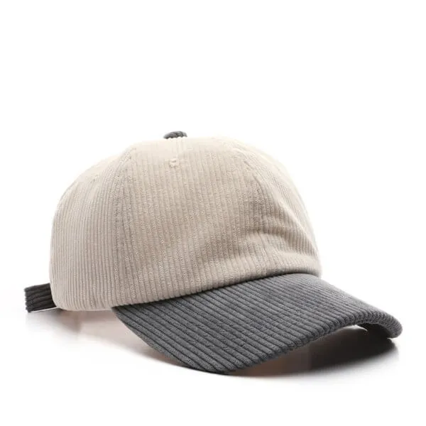 Wholesale Retro Corduroy Peaked Cap Colour Blocking Casual Women Hats
