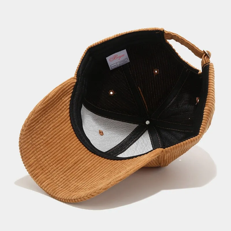Wholesale Retro Corduroy Peaked Cap Solid Color Casual Women Hats