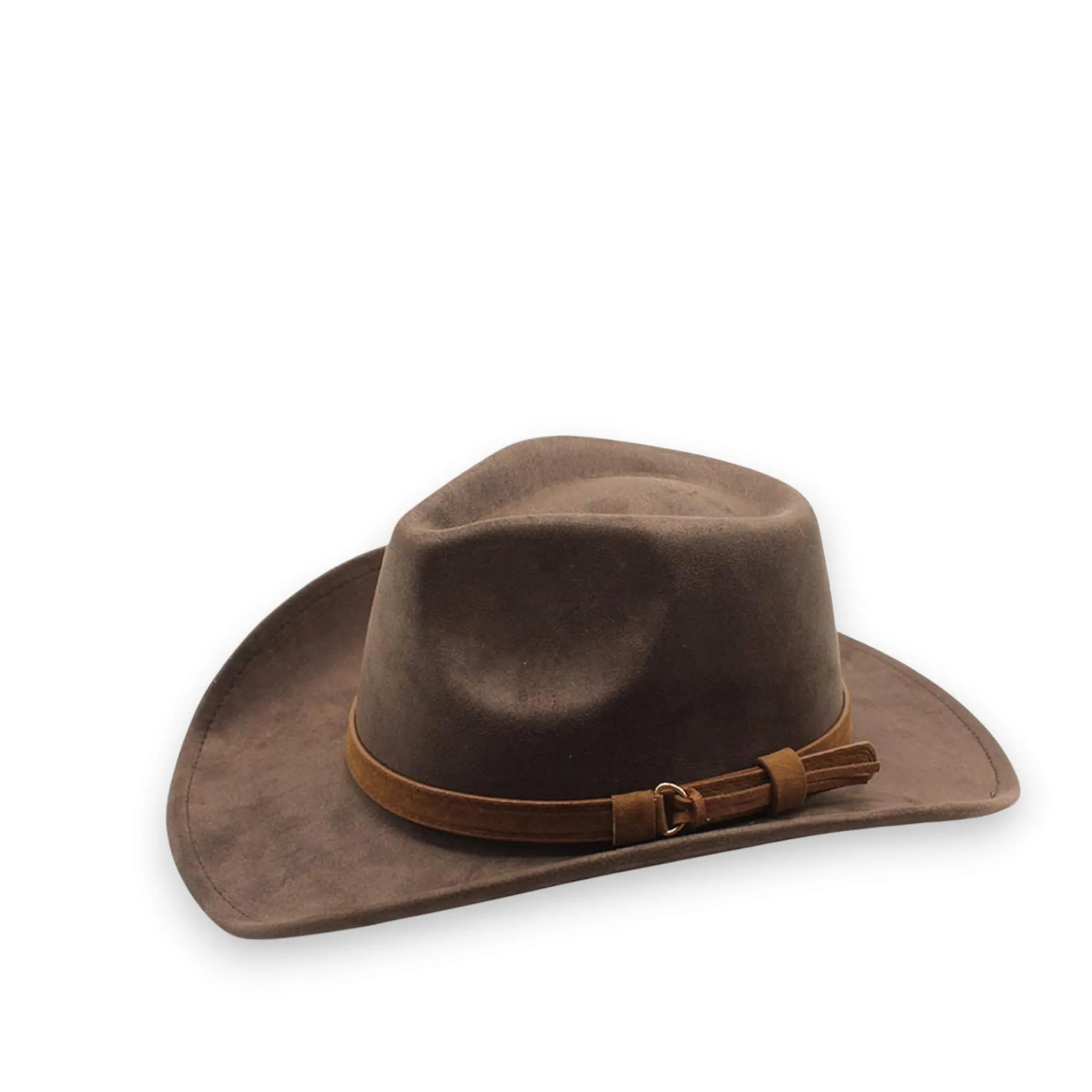 Wide Brim Leather Band Western Hat