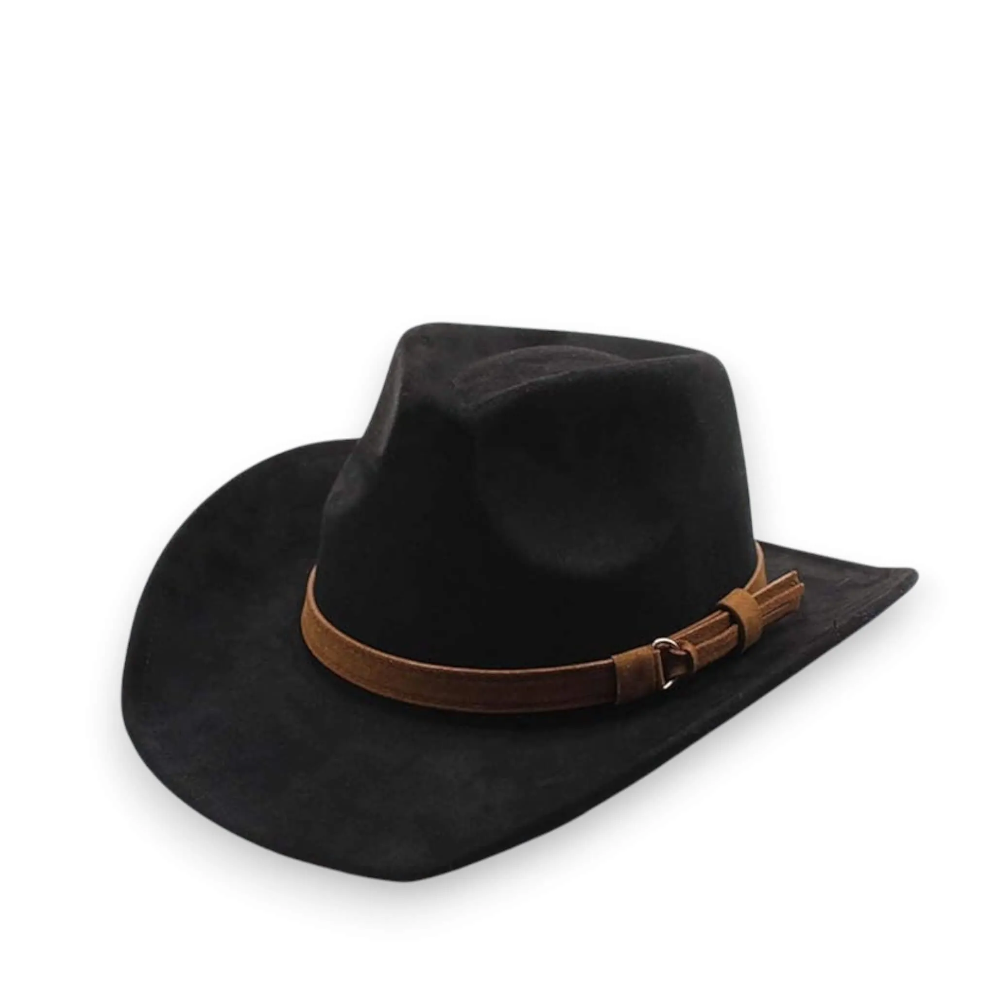 Wide Brim Leather Band Western Hat