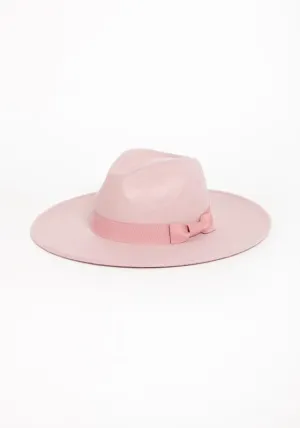 WIDE BRIM RIBBON FEDROA HAT