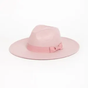 WIDE BRIM RIBBON FEDROA HAT