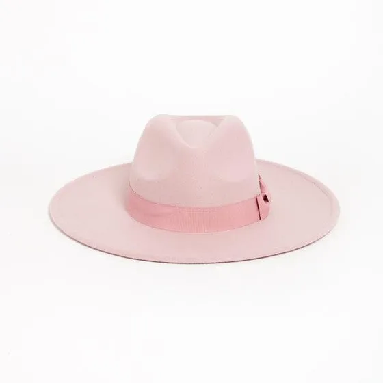 WIDE BRIM RIBBON FEDROA HAT