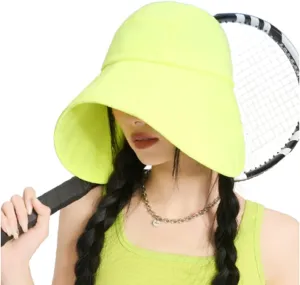 Wide Brim Sun Hats for Women UV Protection Beach Hats Sports Sun Visor Bucket Hat Foldable Summer Vacation Outdoor