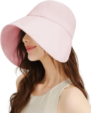 Wide Brim Sun Hats for Women UV Protection Beach Hats Sports Sun Visor Bucket Hat Foldable Summer Vacation Outdoor