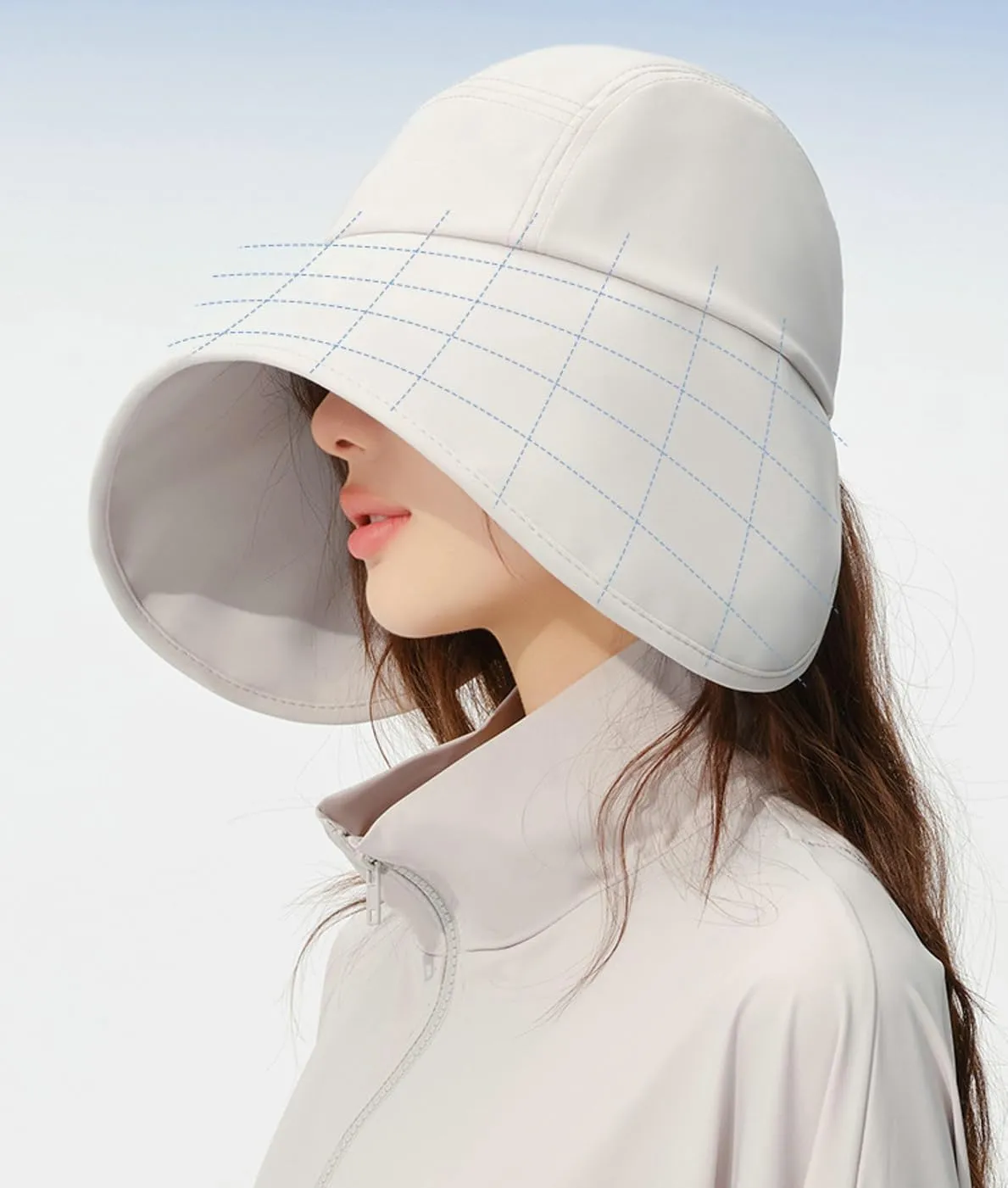 Wide Brim Sun Hats for Women UV Protection Beach Hats Sports Sun Visor Bucket Hat Foldable Summer Vacation Outdoor