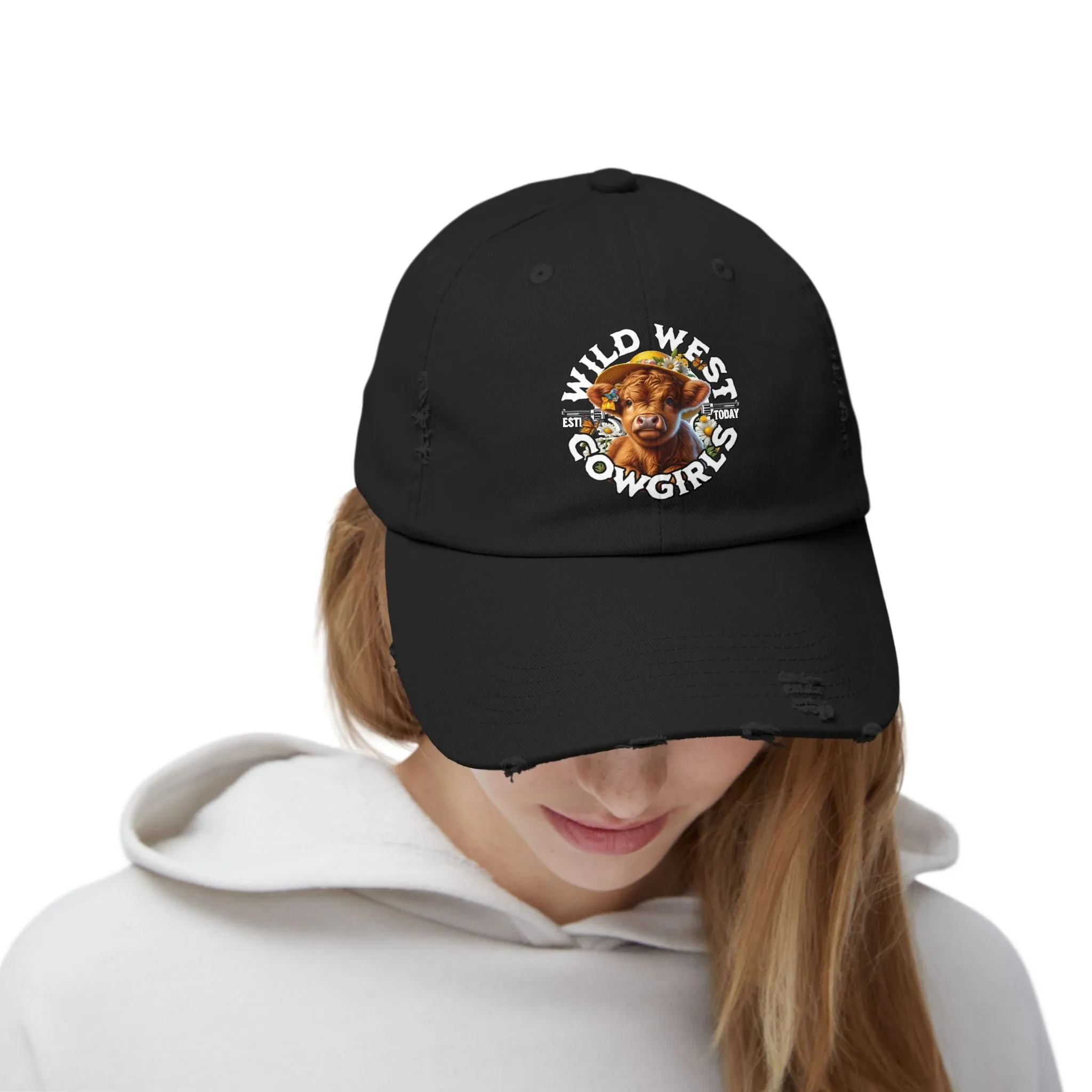 Wild West Cow Girls Unisex Distressed Cap  - EmpressKorea