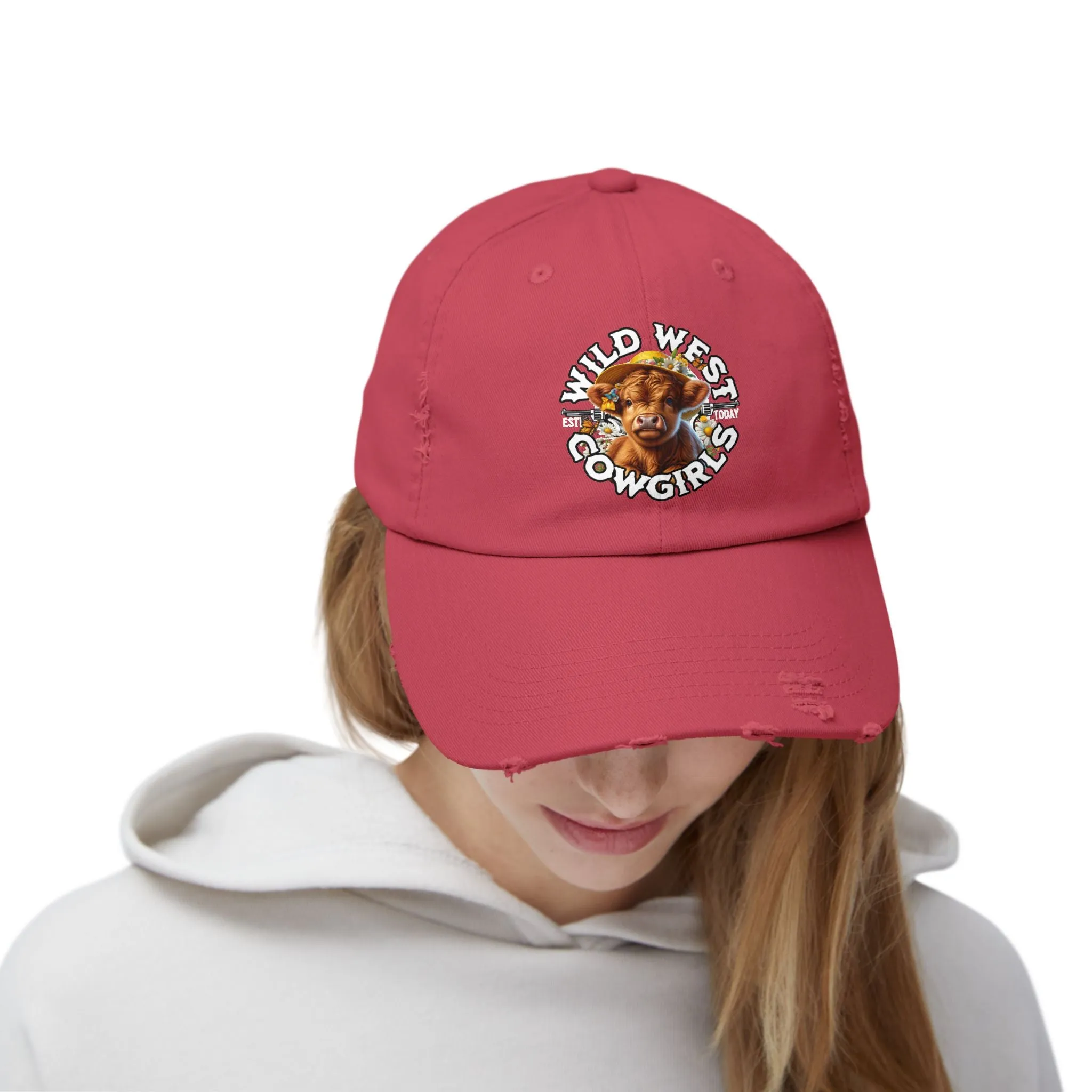Wild West Cow Girls Unisex Distressed Cap  - EmpressKorea
