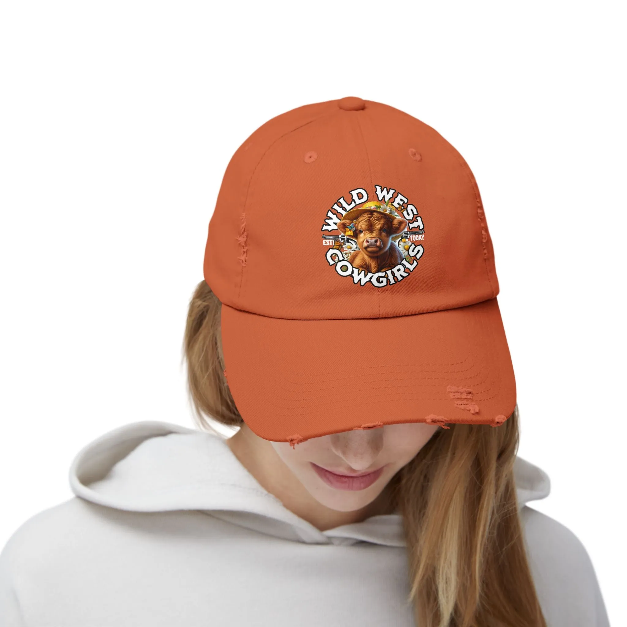 Wild West Cow Girls Unisex Distressed Cap  - EmpressKorea