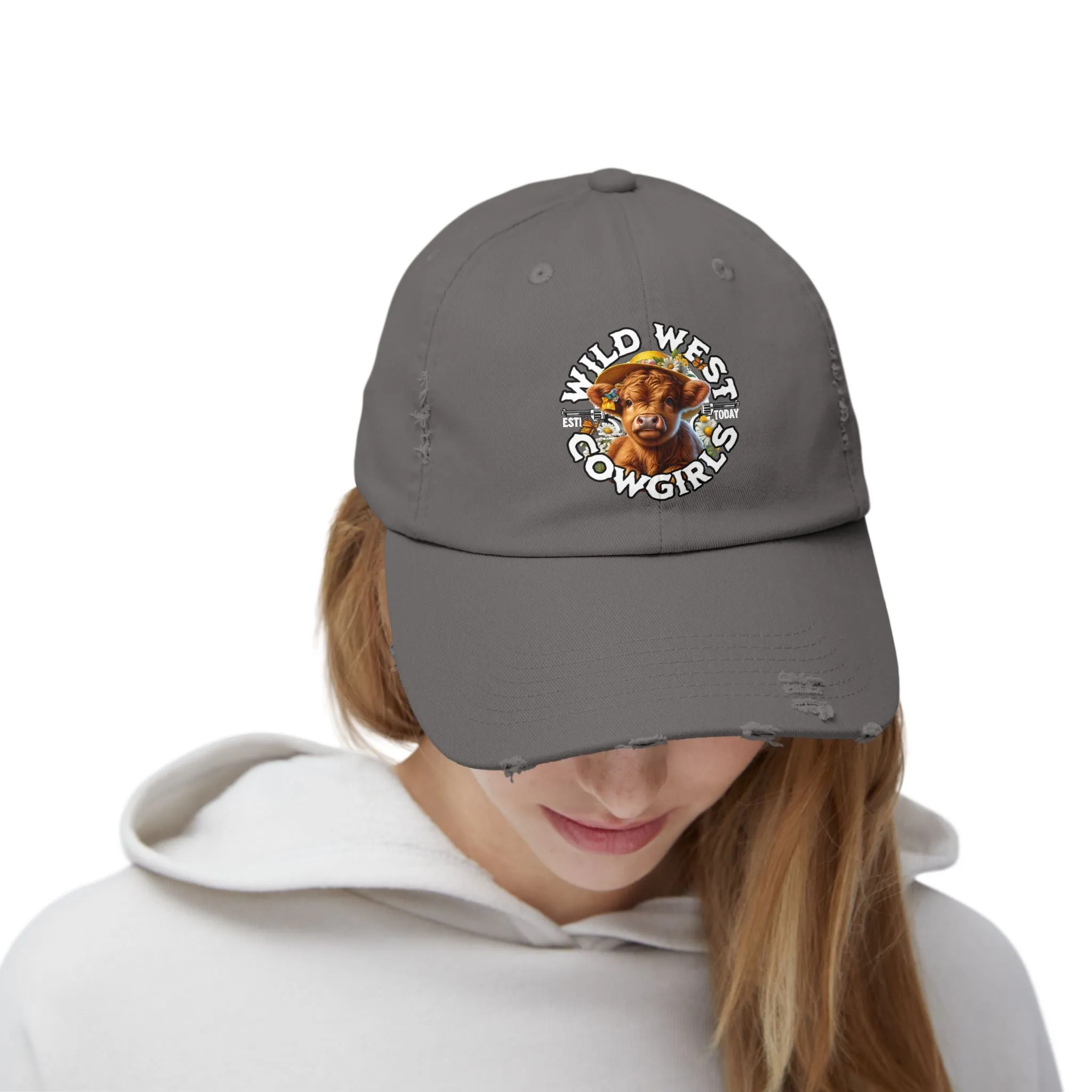 Wild West Cow Girls Unisex Distressed Cap  - EmpressKorea