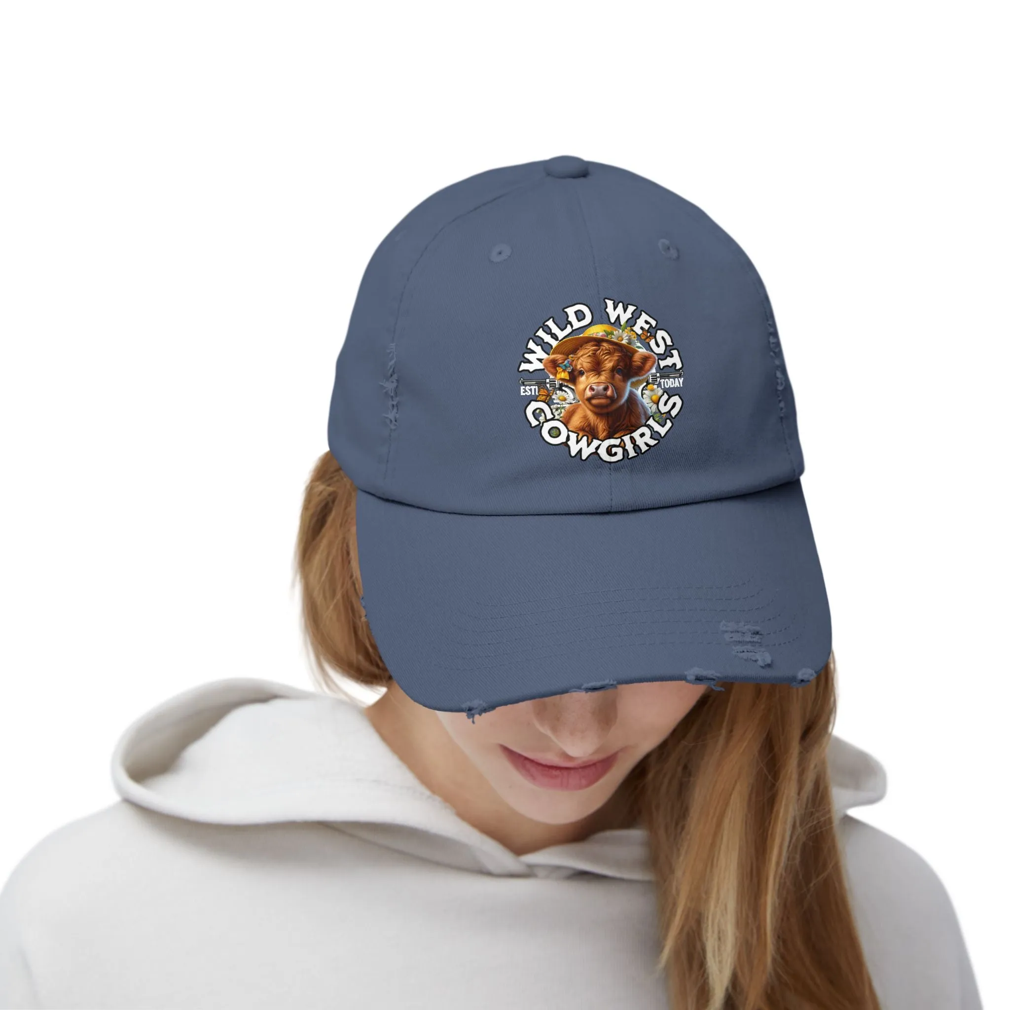 Wild West Cow Girls Unisex Distressed Cap  - EmpressKorea