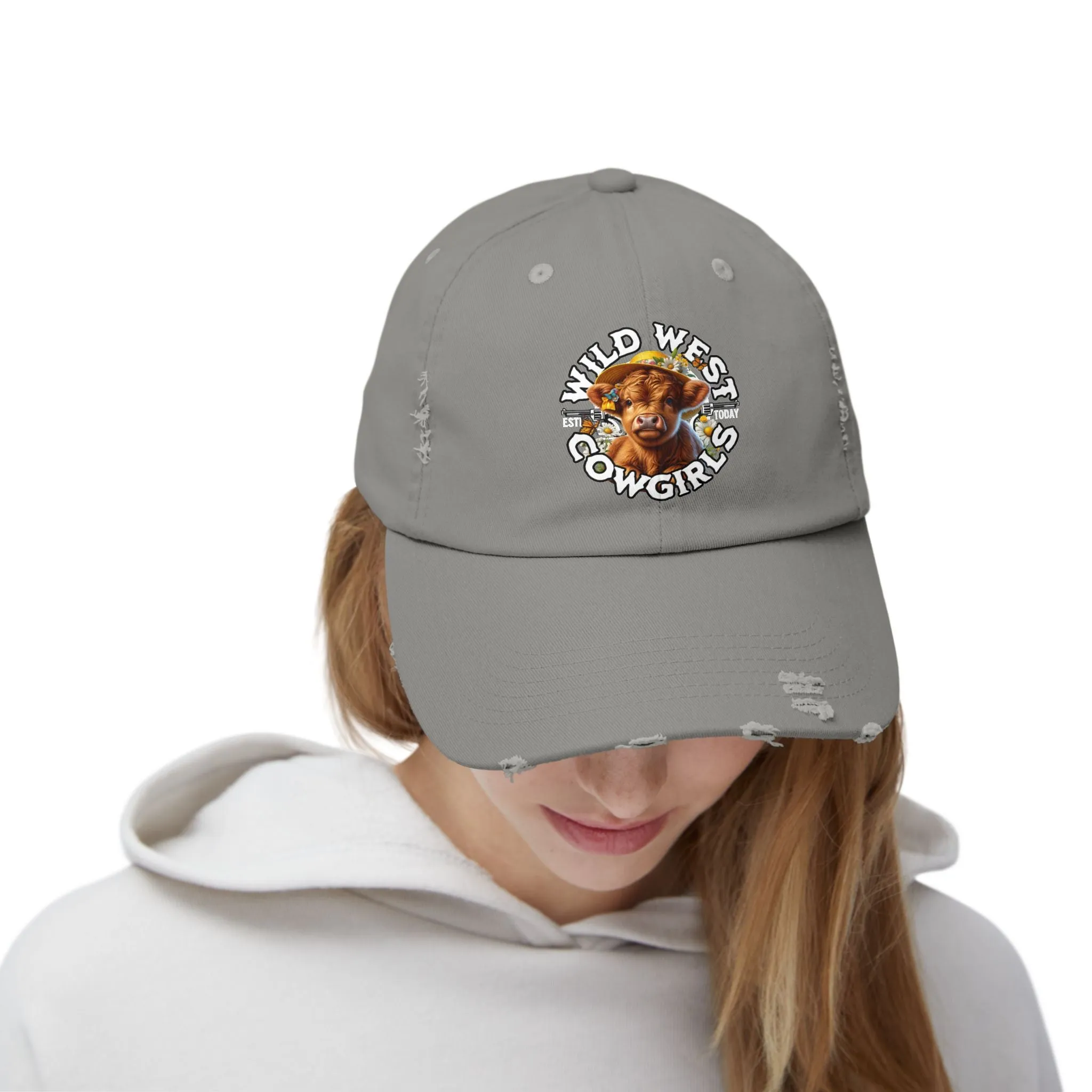 Wild West Cow Girls Unisex Distressed Cap  - EmpressKorea