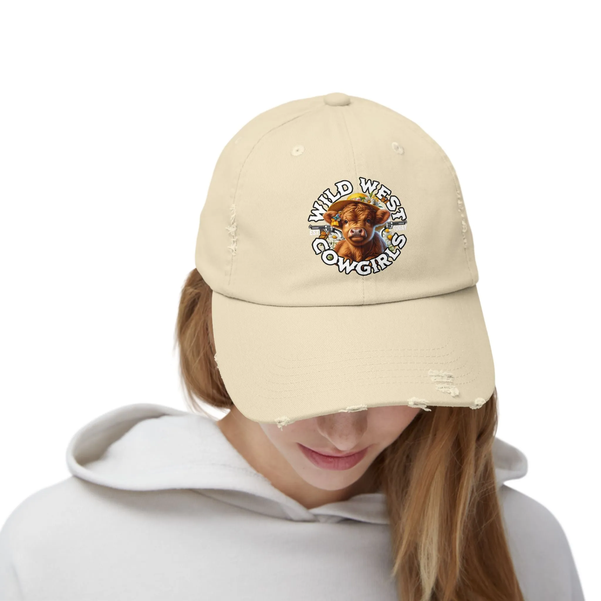 Wild West Cow Girls Unisex Distressed Cap  - EmpressKorea