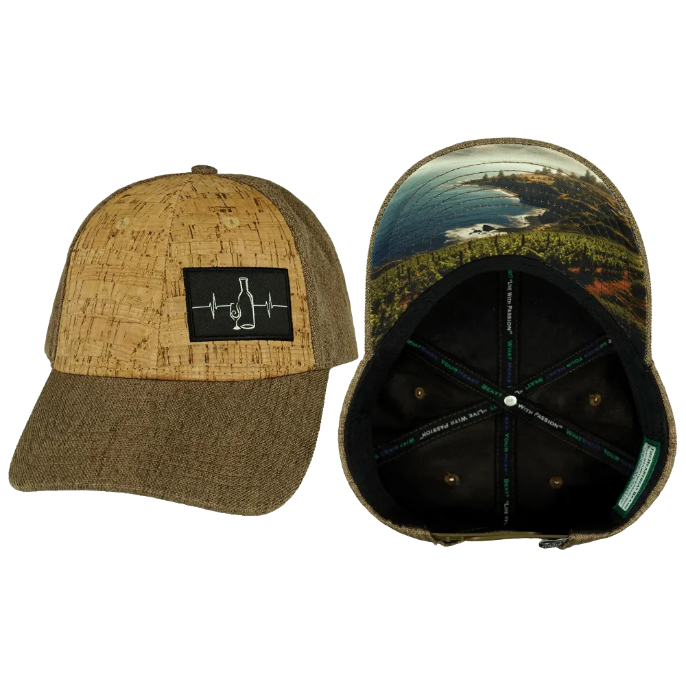 Wine Hat | Low Profile | Cork - Light Brown Hemp