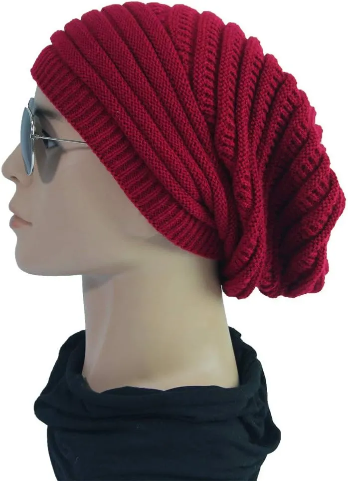 Winter Beanie Hat for Women Lightweight Outdoor Cozy Chunky Knitted Wool Knit Hat Pom Pom Visor Beanie Cap