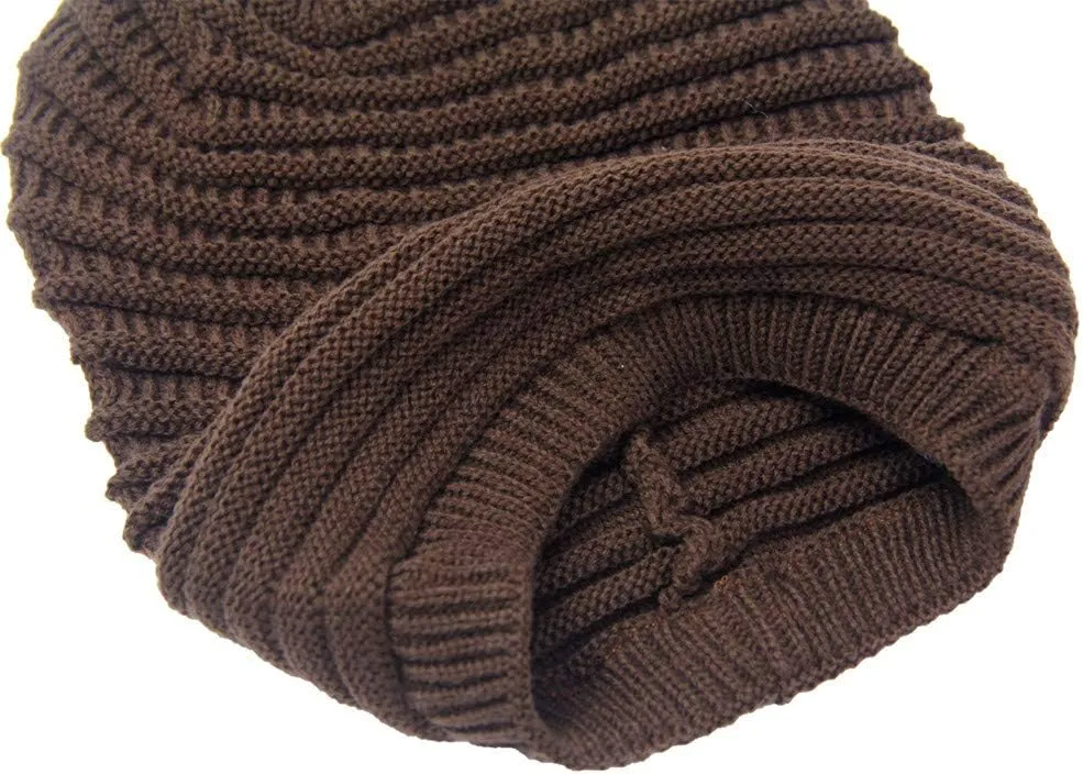 Winter Beanie Hat for Women Lightweight Outdoor Cozy Chunky Knitted Wool Knit Hat Pom Pom Visor Beanie Cap