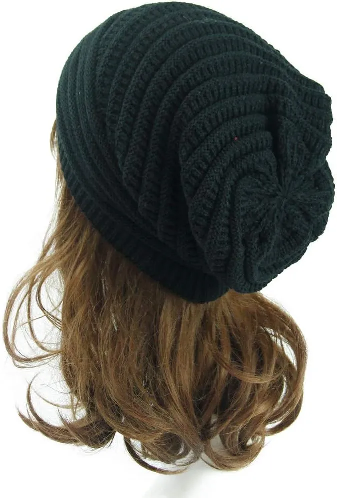Winter Beanie Hat for Women Lightweight Outdoor Cozy Chunky Knitted Wool Knit Hat Pom Pom Visor Beanie Cap
