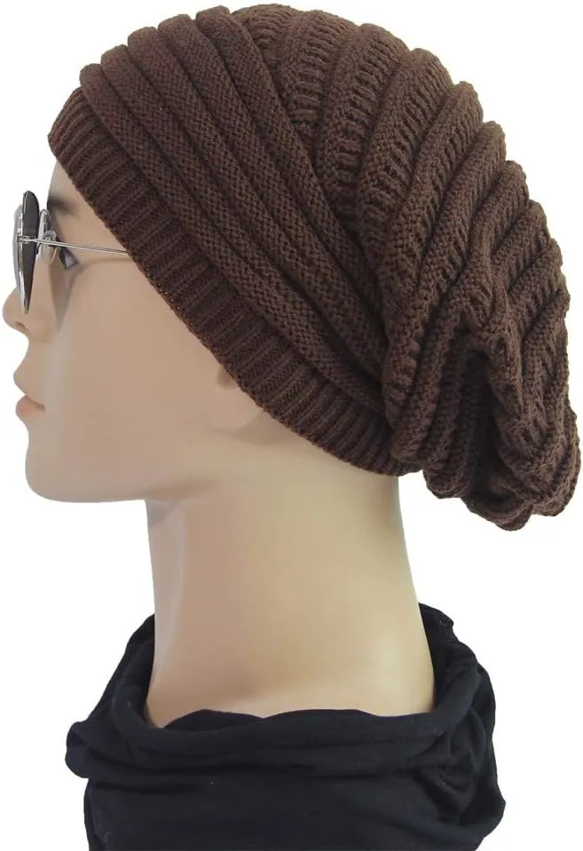 Winter Beanie Hat for Women Lightweight Outdoor Cozy Chunky Knitted Wool Knit Hat Pom Pom Visor Beanie Cap