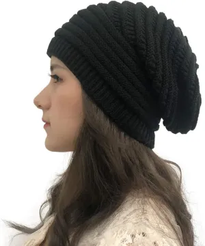 Winter Beanie Hat for Women Lightweight Outdoor Cozy Chunky Knitted Wool Knit Hat Pom Pom Visor Beanie Cap