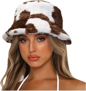 Winter Beanie Hat for Women Pompom Hats Womens Warm Thick Knit Cap (Brown, One Size)
