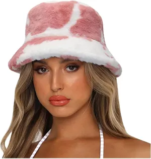 Winter Beanie Hat for Women Pompom Hats Womens Warm Thick Knit Cap (Pink, One Size)