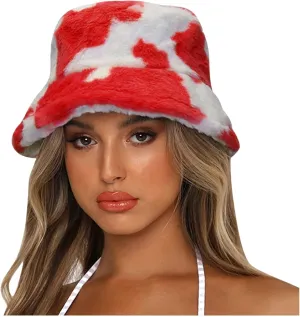 Winter Beanie Hat for Women Pompom Hats Womens Warm Thick Knit Cap (Red, One Size)