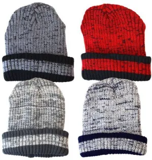 winter cuffed beanie hats - insulated Case of 144