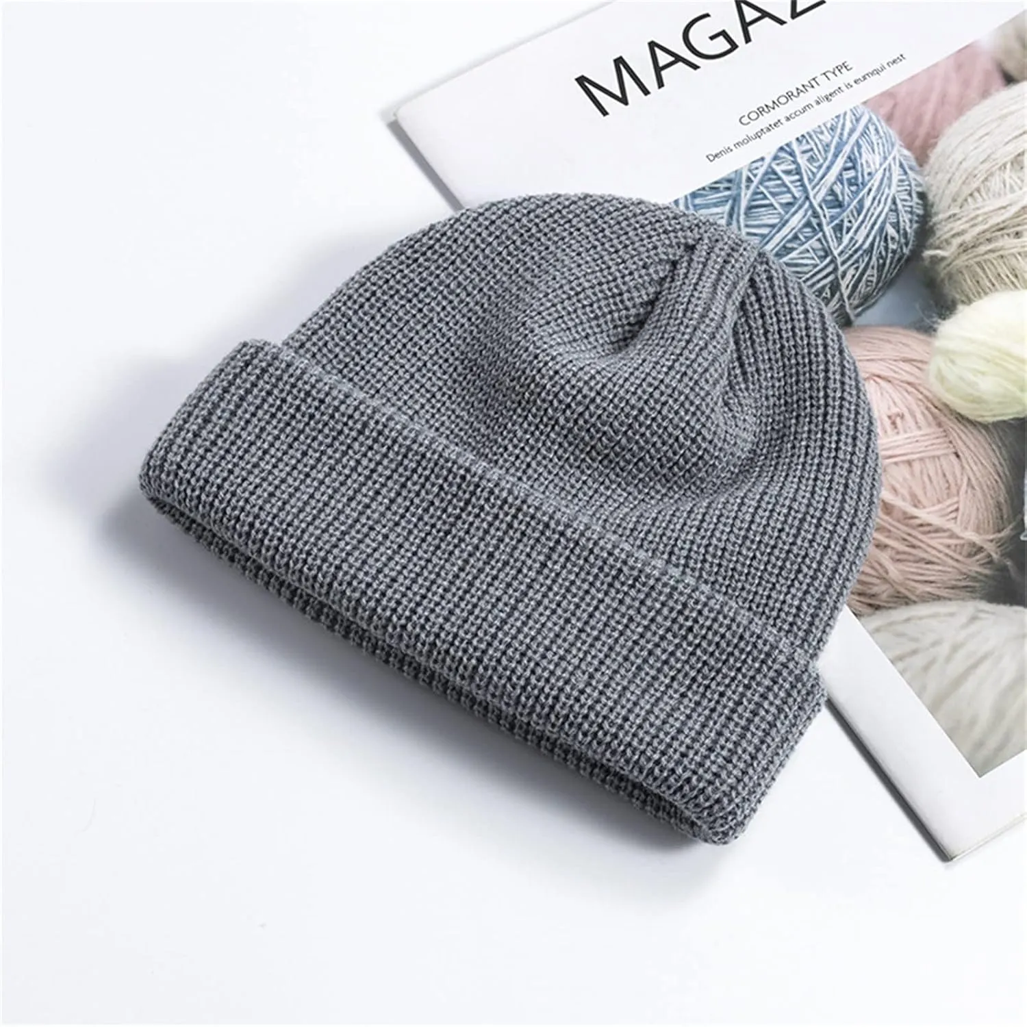 Winter Hats for Men Beanie Fashionable Stylish Cozy Chunky Cable Ribbed Knit Hat Pom Pom Newsboy Cabbie Cap