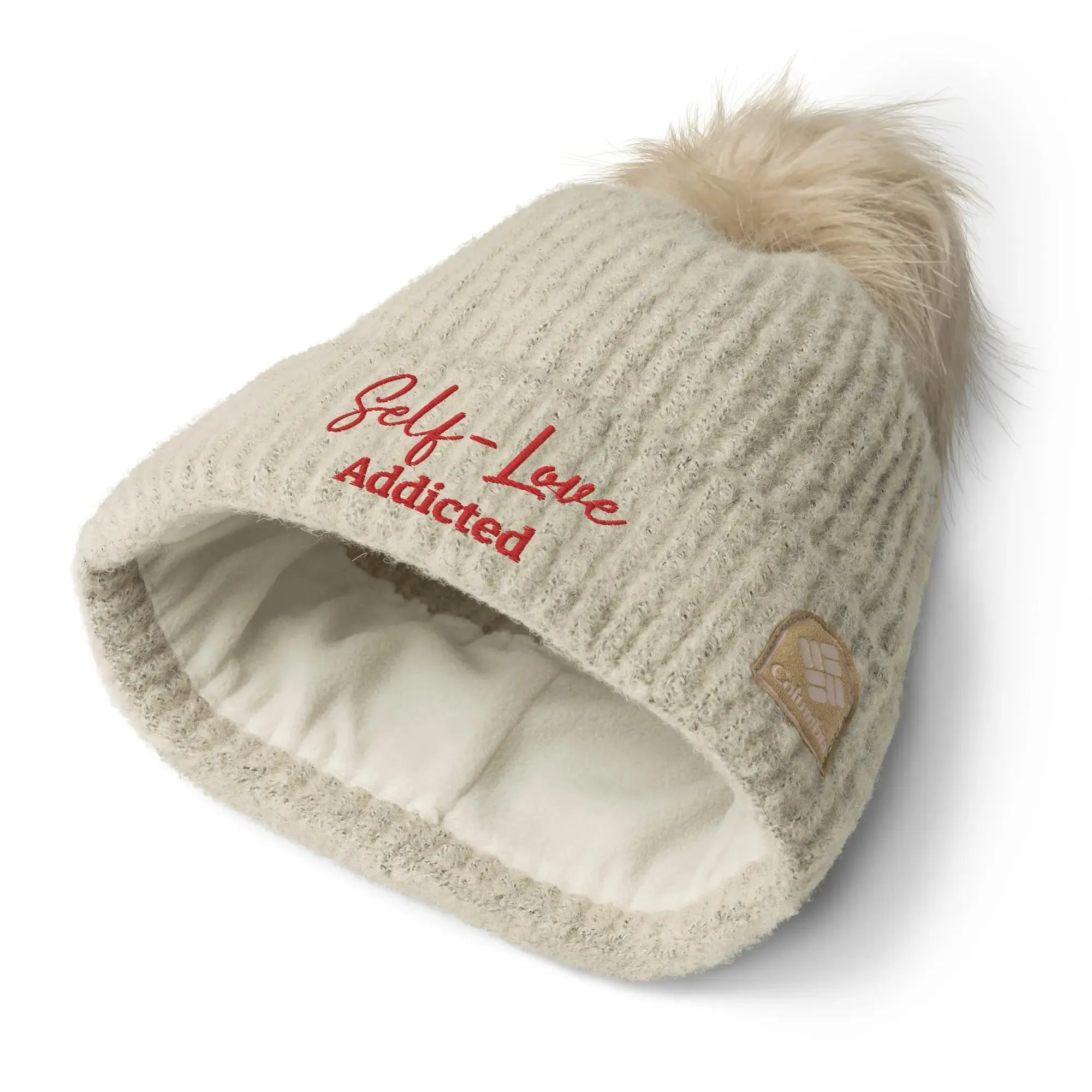 Winter Hats - Self Love Addicted - Columbia pom-pom beanie with Embroidery