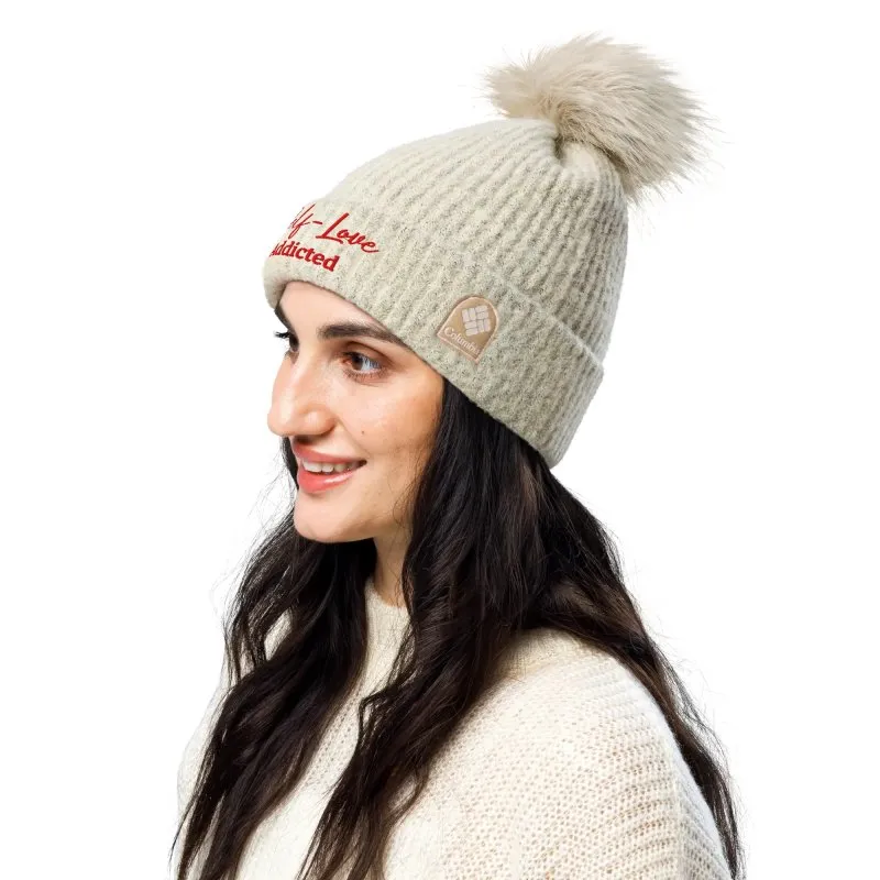 Winter Hats - Self Love Addicted - Columbia pom-pom beanie with Embroidery