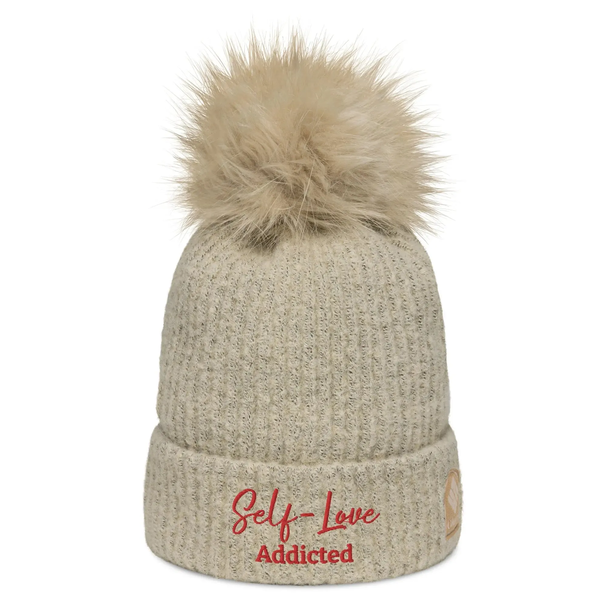 Winter Hats - Self Love Addicted - Columbia pom-pom beanie with Embroidery