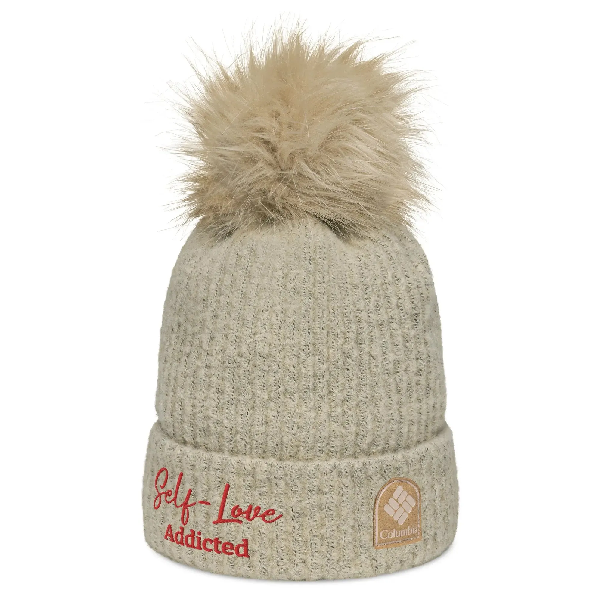 Winter Hats - Self Love Addicted - Columbia pom-pom beanie with Embroidery