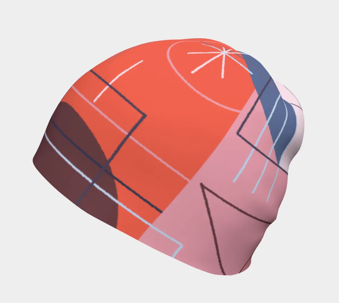 Women and Girls Pink Graphicometrics Beanie