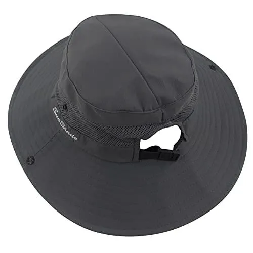 Women Ponytail Summer Sun Hat Wide Brim UV Hats Floppy Bucket Cap for Safari Beach Fishing Gardening
