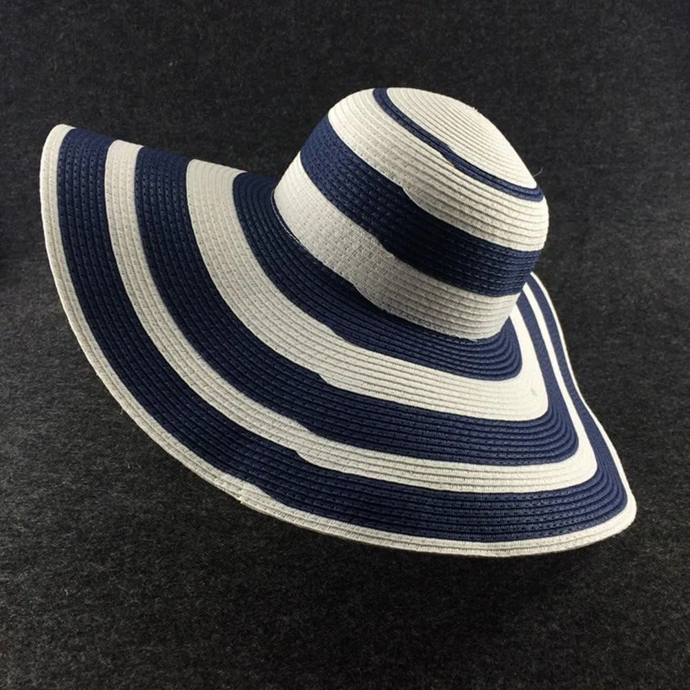 Women Sun Straw Hat, Floppy Wide Brim Summer Beach Hat UPF 50 UV Protection Caps Foldable Quickly-Dry Hat Roll Up Travel Hats