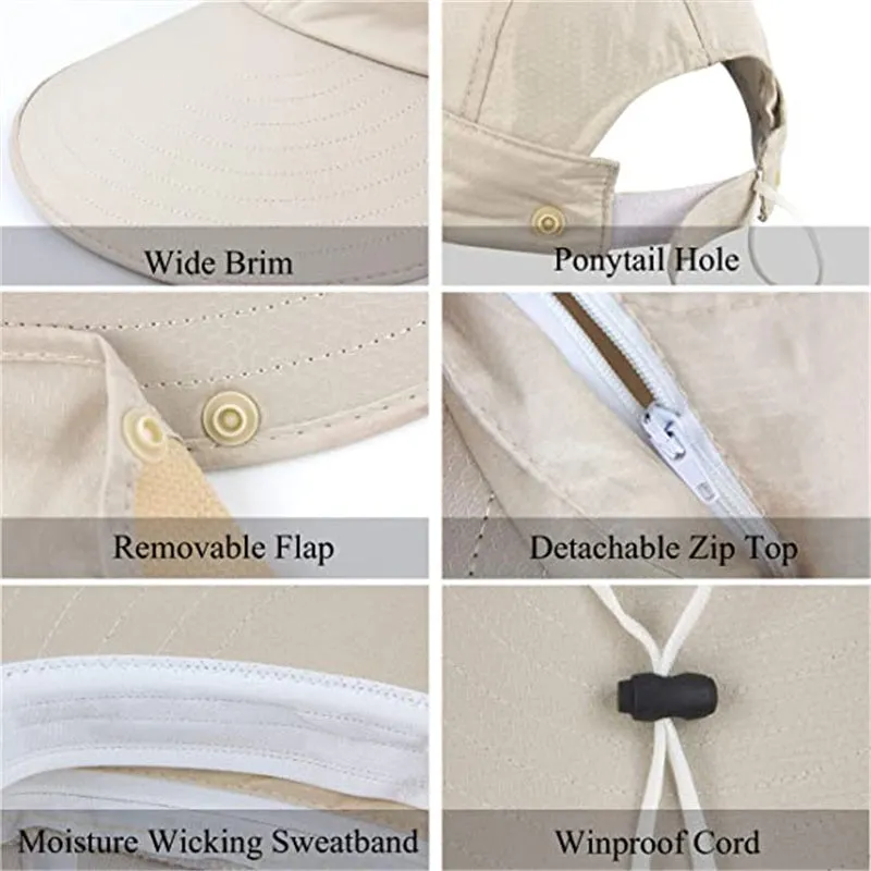 Women Sun Wide Brim UV Protection Fishing Hats